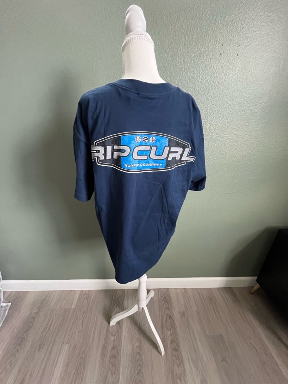Rip Curl Men's Navy Blue Logo Short Sleeve Tee - Picture 6 of 8